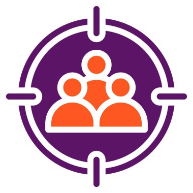 Hedef Seyirci Vektör Simgesi Tasarım İllüstrasyonu