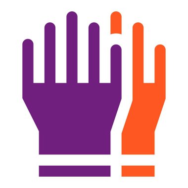 Lastik Eldiven Vektör Simgesi Tasarım İllüstrasyonu