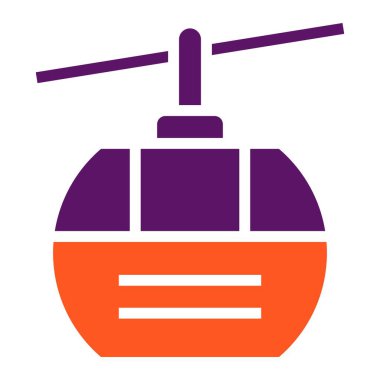 Kablo kabin Vektör Simgesi Tasarım İllüstrasyonu