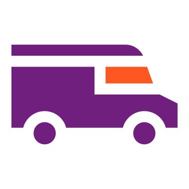 Dağıtım Van Vector Simgesi Tasarım İllüstrasyonu