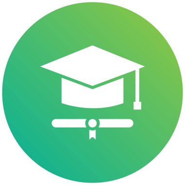 Mezuniyet Vektörü Simgesi Tasarım İllüstrasyonu