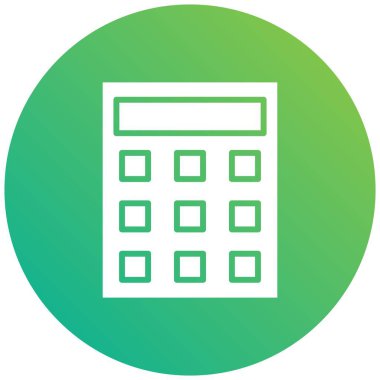 Hesap Makinesi Vektör Simgesi Tasarım İllüstrasyonu