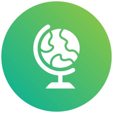 Globe Vektör Simgesi Tasarım İllüstrasyonu