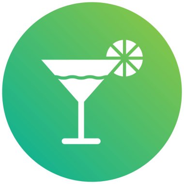 Kokteyl Vektör Simgesi Tasarım İllüstrasyonu