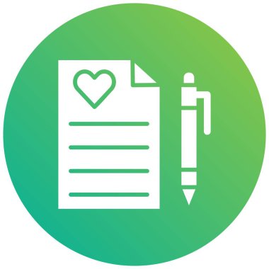 Düğün sözleşmesi Vector Icon Design Illustration