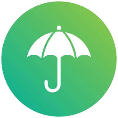 Şemsiye Vektör Simgesi Tasarım İllüstrasyonu