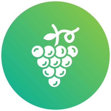 Üzüm Vektörü Simgesi Tasarım İllüstrasyonu