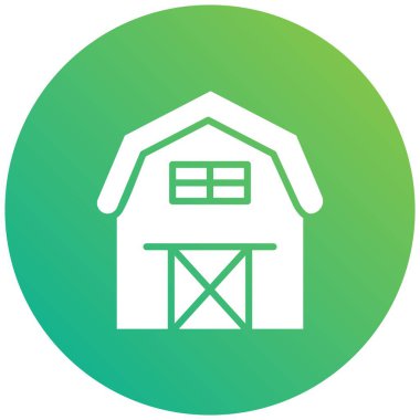 Barn Vektör Simgesi Tasarım Çizimi