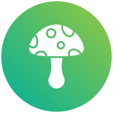 Mantar Vektörü Simgesi Tasarım İllüstrasyonu