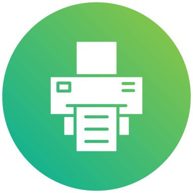 Yazıcı Vektör Simgesi Tasarım İllüstrasyonu