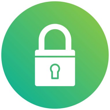 Kilitli Vektör Simgesi Tasarım İllüstrasyonu