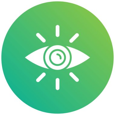 Göz Vektörü Simgesi Tasarım İllüstrasyonu