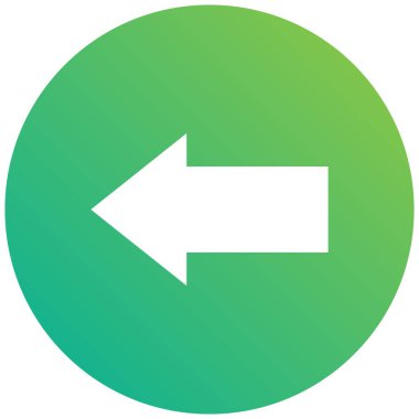 Sol Ok Vektörü Simgesi Tasarım İllüstrasyonu