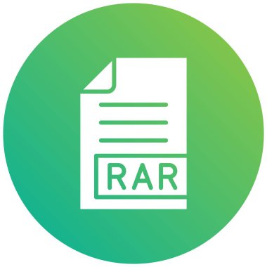 RAR Vektör Simgesi Tasarım İllüstrasyonu