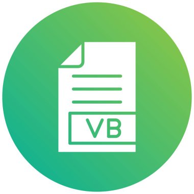 VB Vektör Simgesi Tasarım İllüstrasyonu