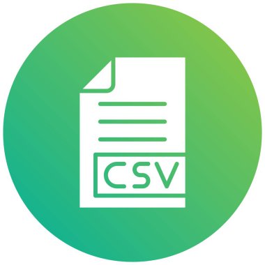 CSV Vektör Simgesi Tasarım İllüstrasyonu