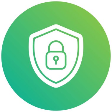 Siber Güvenlik Vektörü Simge Tasarımı İllüstrasyonu