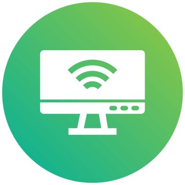 LCD Vektör Simgesi Tasarım İllüstrasyonu