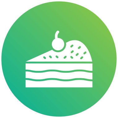 Pasta Parçası Vektör Simgesi Tasarım İllüstrasyonu