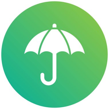 Şemsiye Vektör Simgesi Tasarım İllüstrasyonu