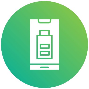 Pil Vektörü Simgesi Tasarım Çizimi