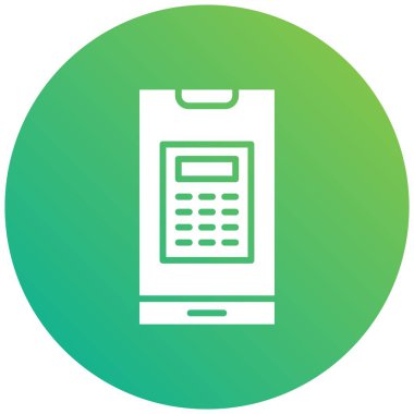 Hesap Makinesi Vektör Simgesi Tasarım İllüstrasyonu