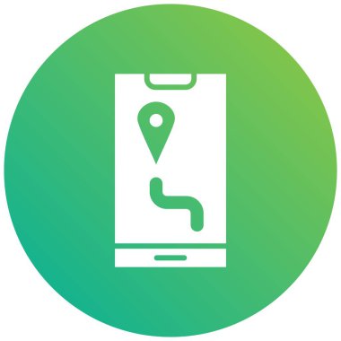 Harita Vektörü Simgesi Tasarım İllüstrasyonu