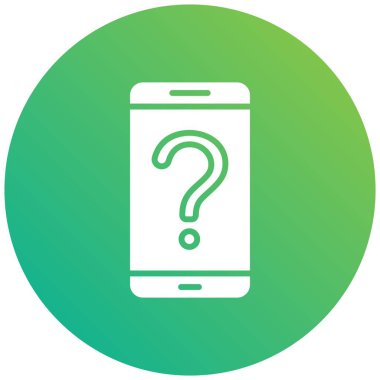 Çevrimiçi Soru Vektörü Simgesi Tasarım İllüstrasyonu