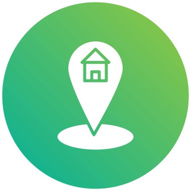 Adres Vektörü Simgesi Tasarım İllüstrasyonu