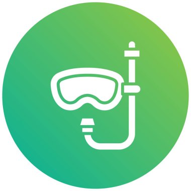 Tüplü dalış Vektör Simgesi Tasarım İllüstrasyonu