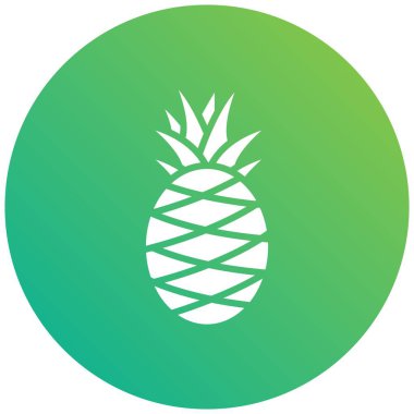 Ananas Vektörü Simgesi Tasarım İllüstrasyonu
