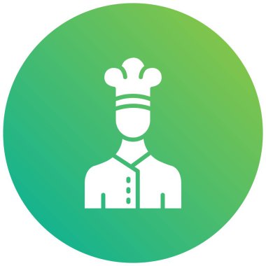 Şef Vektör Simgesi Tasarım İllüstrasyonu