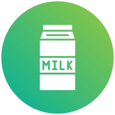 Süt Vektörü Simgesi Tasarım İllüstrasyonu