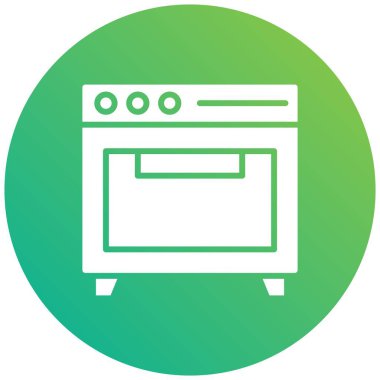 Fırın Vektörü Simgesi Tasarım İllüstrasyonu