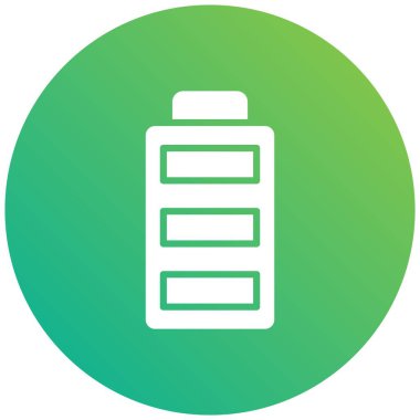 Pil Vektörü Simgesi Tasarım Çizimi