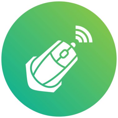 Kablosuz Fare Vektörü Simgesi Tasarım İllüstrasyonu