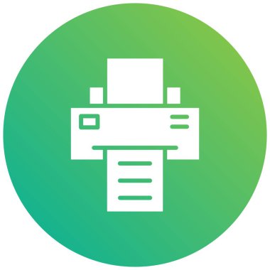 Yazıcı Vektör Simgesi Tasarım İllüstrasyonu