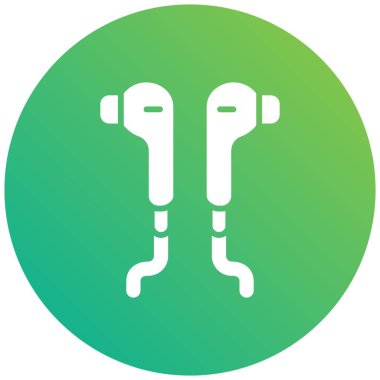 Kulaklık Vektörü Simgesi Tasarım İllüstrasyonu