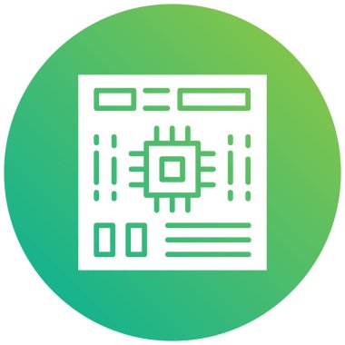 Ana Kart Vektör Simgesi Tasarım İllüstrasyonu