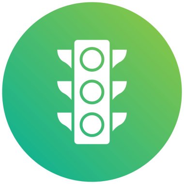 Trafik Işıkları Vektör Simgesi Tasarım İllüstrasyonu