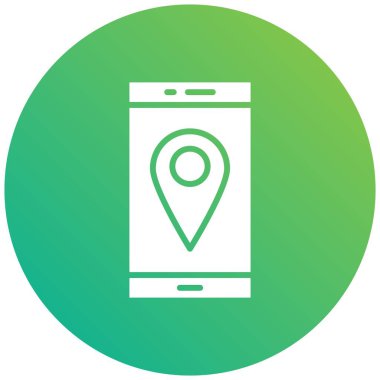 Taşınabilir konum Vektör Simgesi Tasarım İllüstrasyonu