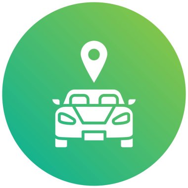 Araba Vektörü Simgesi Tasarım İllüstrasyonu