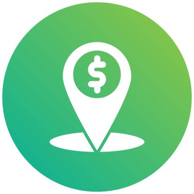 Atm konumu Vektör Simgesi Tasarım İllüstrasyonu