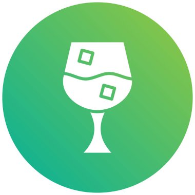 Şarap kadehi Vektör Simgesi Tasarım İllüstrasyonu