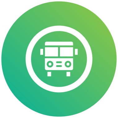 Otobüs Durağı Vektör Simgesi Tasarım İllüstrasyonu