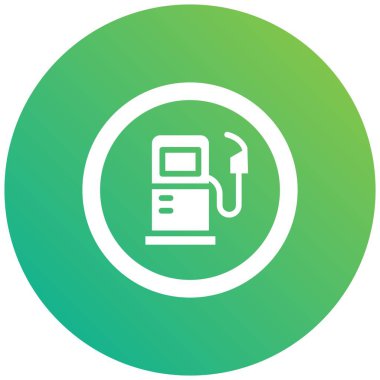 Benzin İstasyonu Vektör Simgesi Tasarım İllüstrasyonu