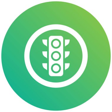 Trafik Işığı Vektör Simgesi Tasarım İllüstrasyonu