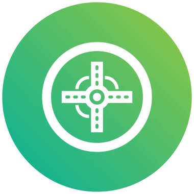 Yol Kesişimi Vektör Simgesi Tasarım İllüstrasyonu