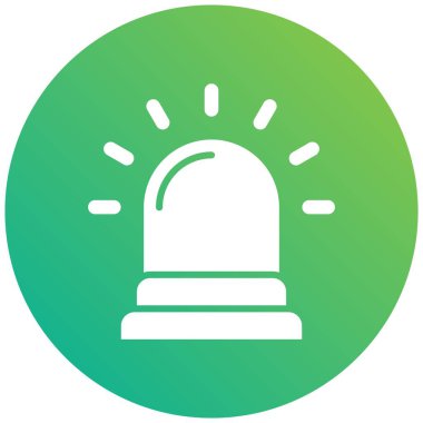 Siren Vektörü Simgesi Tasarım Çizimi