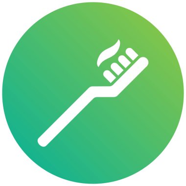 Diş fırçası Vektör Simgesi Tasarım İllüstrasyonu